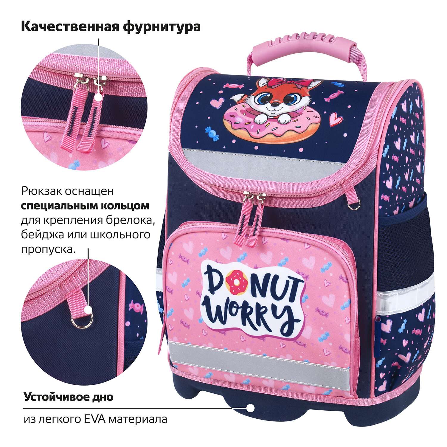 Рюкзак школьный Юнландия для девочки детский в 1 класс - фото 8