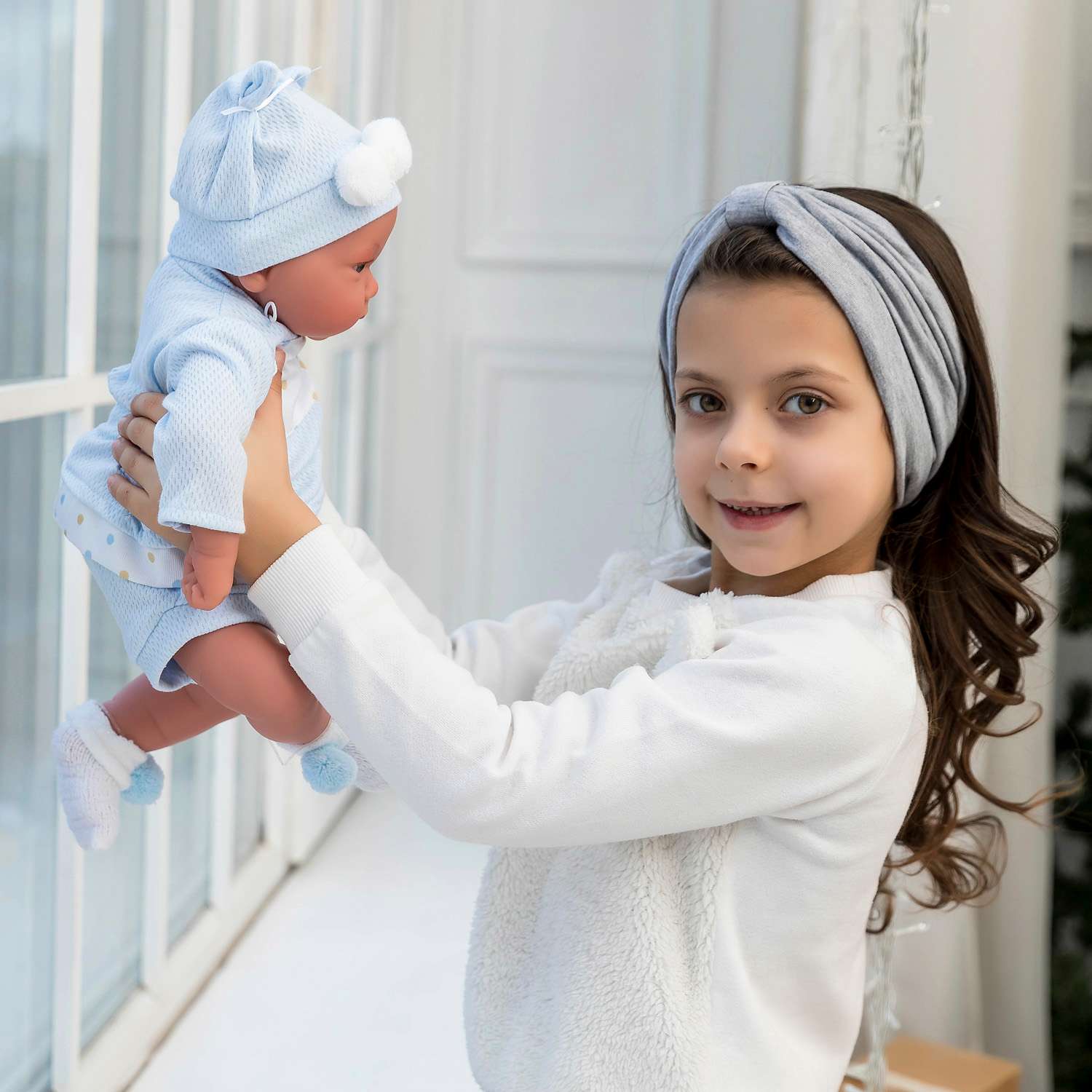Кукла младенец Antonio Juan Реборн Дольче в голубом 40 см мягконабивная 3391B - фото 8