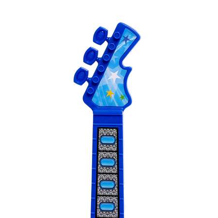 Музыкальная гитара Zabiaka звук свет цвет синий