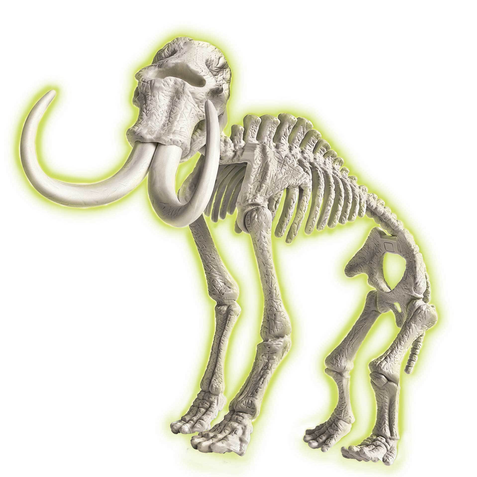 Набор археологический Clementoni Скелет мамонта Светится в темноте 50626 - фото 3