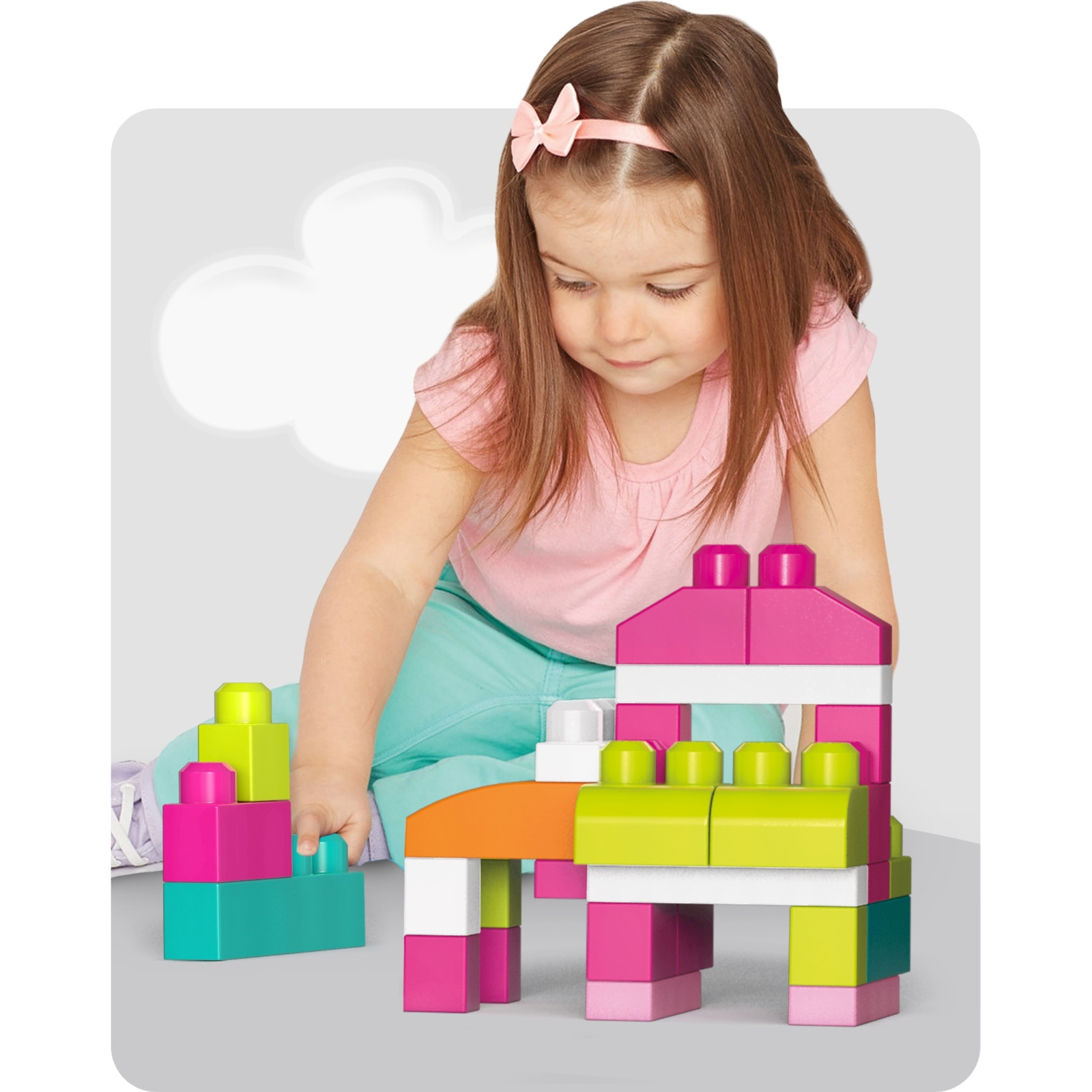 Конструктор Mega Bloks First Builders 60деталей Розовый DCH54 - фото 23