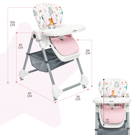 Стул для кормления Babyton Pretty Friends Pink B-002