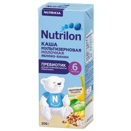 Кашка молочная Nutrilon мультизлаковая с яблоком и бананом 206г