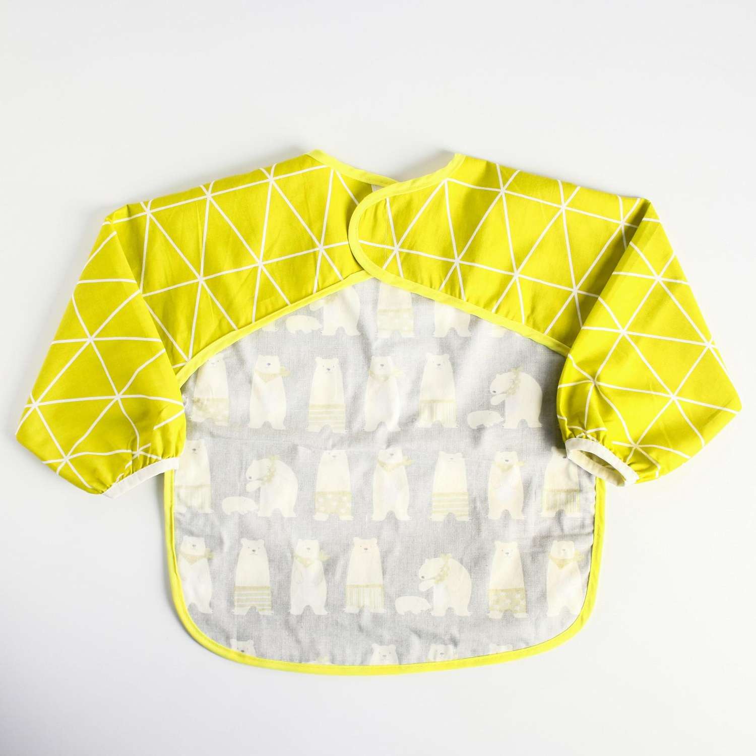Нагрудник-рубашка Mum and Baby для кормления «Медведи» непромокаемый на липучке карманом - фото 2