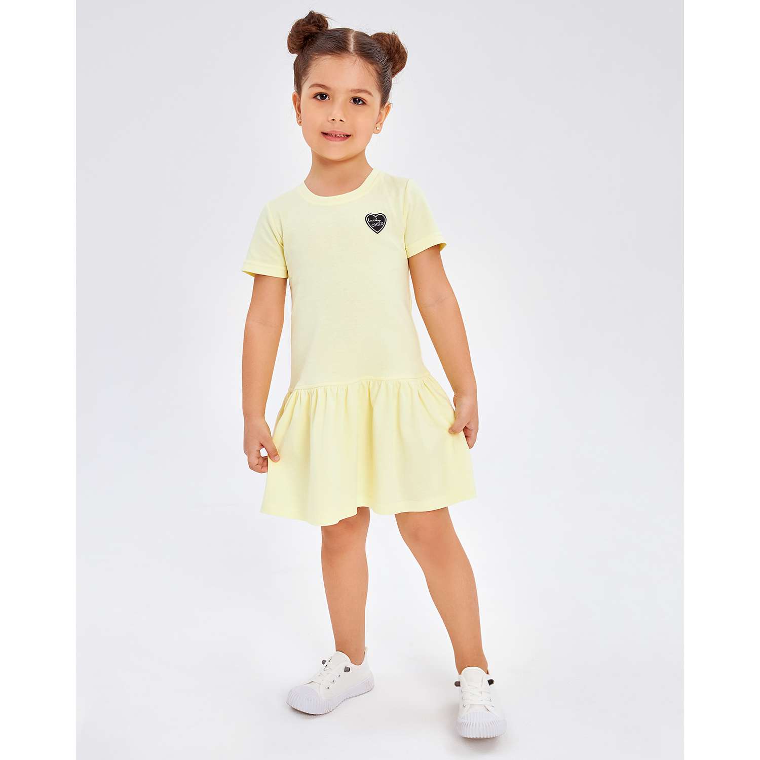Платье Lucky Child 143-63/светло-желтый/2-12 - фото 1
