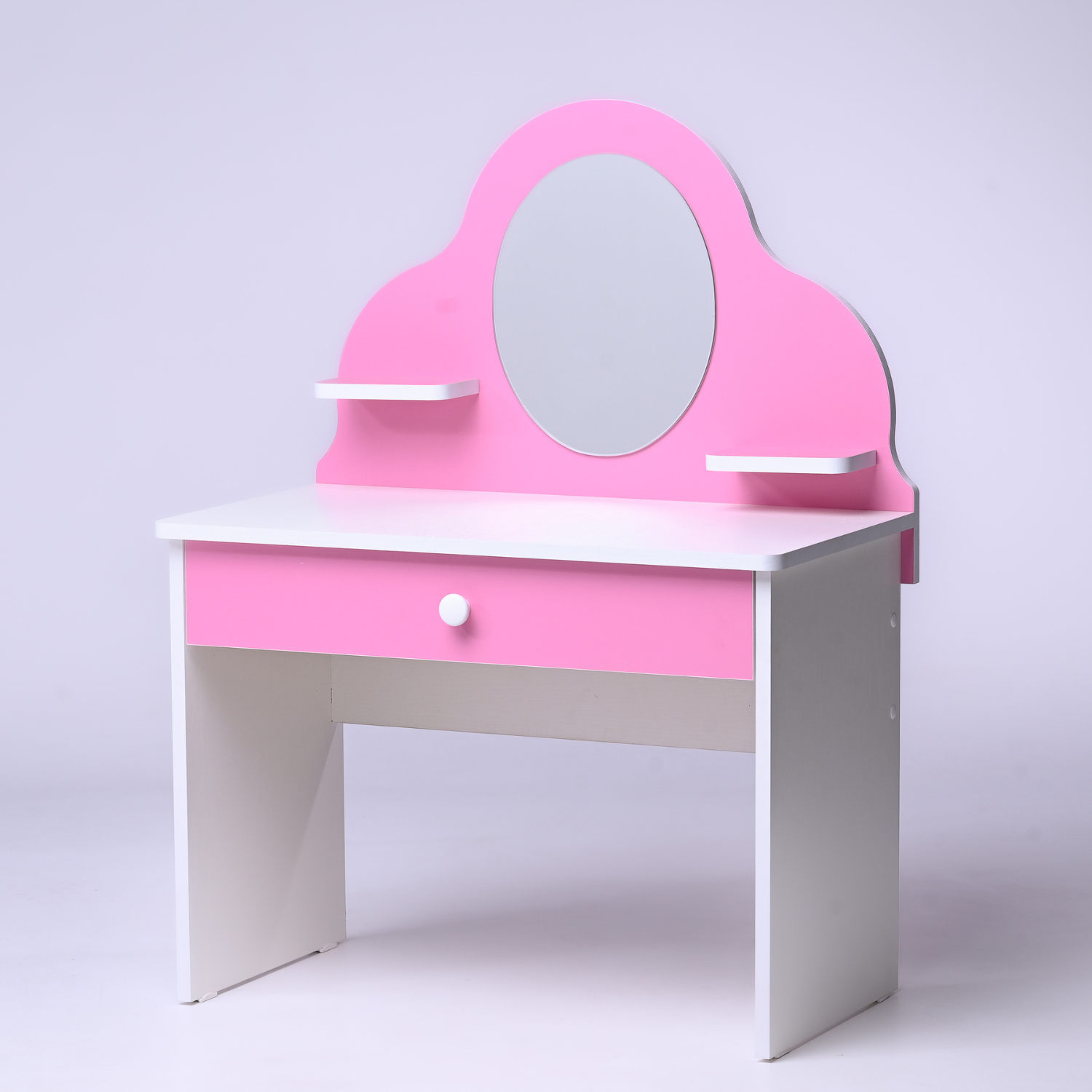 Набор мебели Sitstep Туалетный столик с зеркалом и стулом малиновый - фото 5