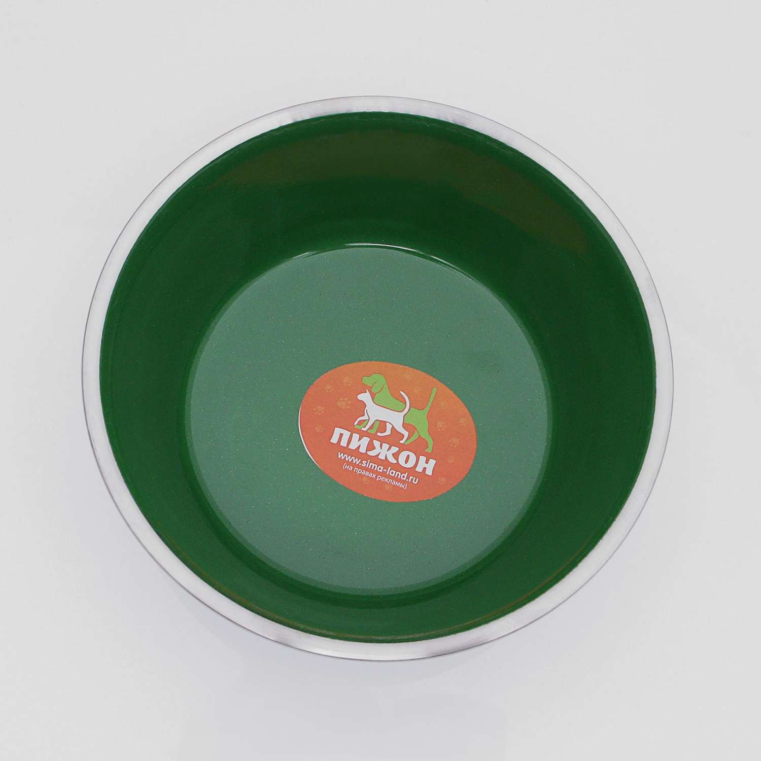 Миска Пижон утяжеленная с силиконовым основанием 300 мл зеленая - фото 2