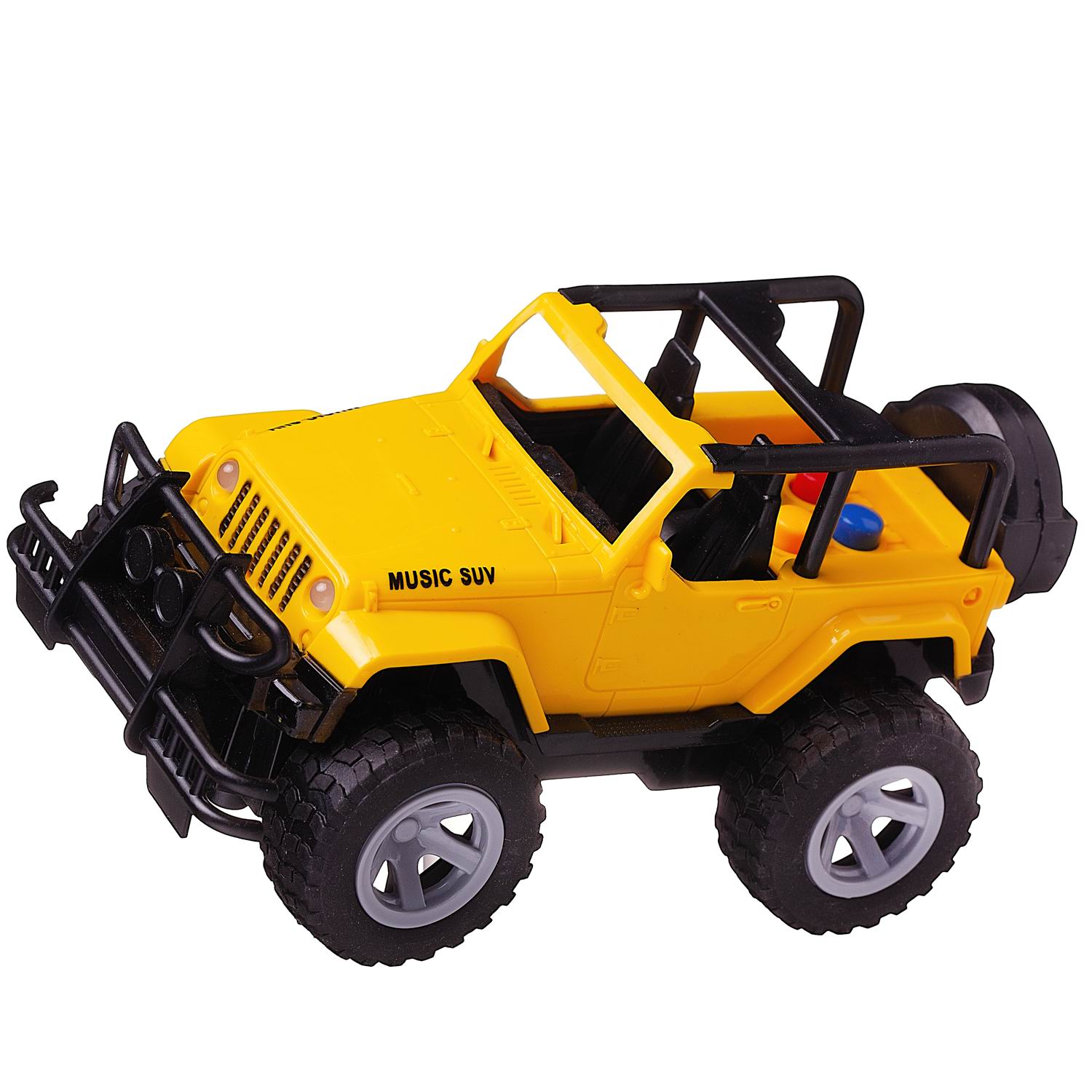 Внедорожник Junfa Jeep инерционный желтый R6686A/желтая - фото 4