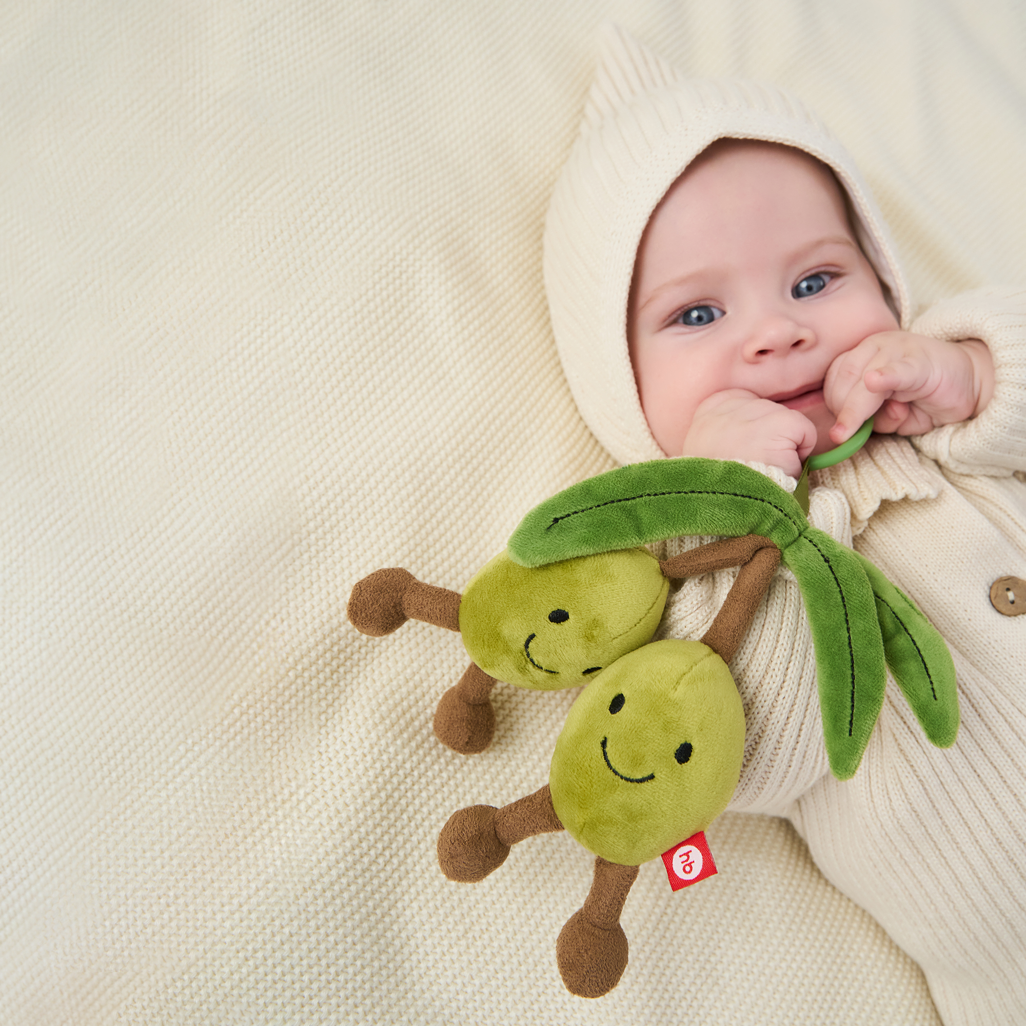 Погремушка-шуршалка Happy Baby подвесная зеленая Оливки - фото 10