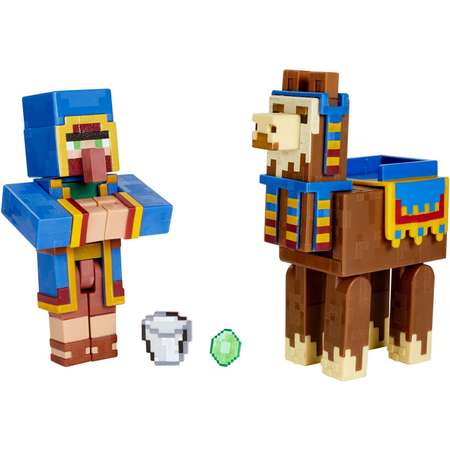 Набор фигурок Minecraft Странствующий торговец и Лама GTP29