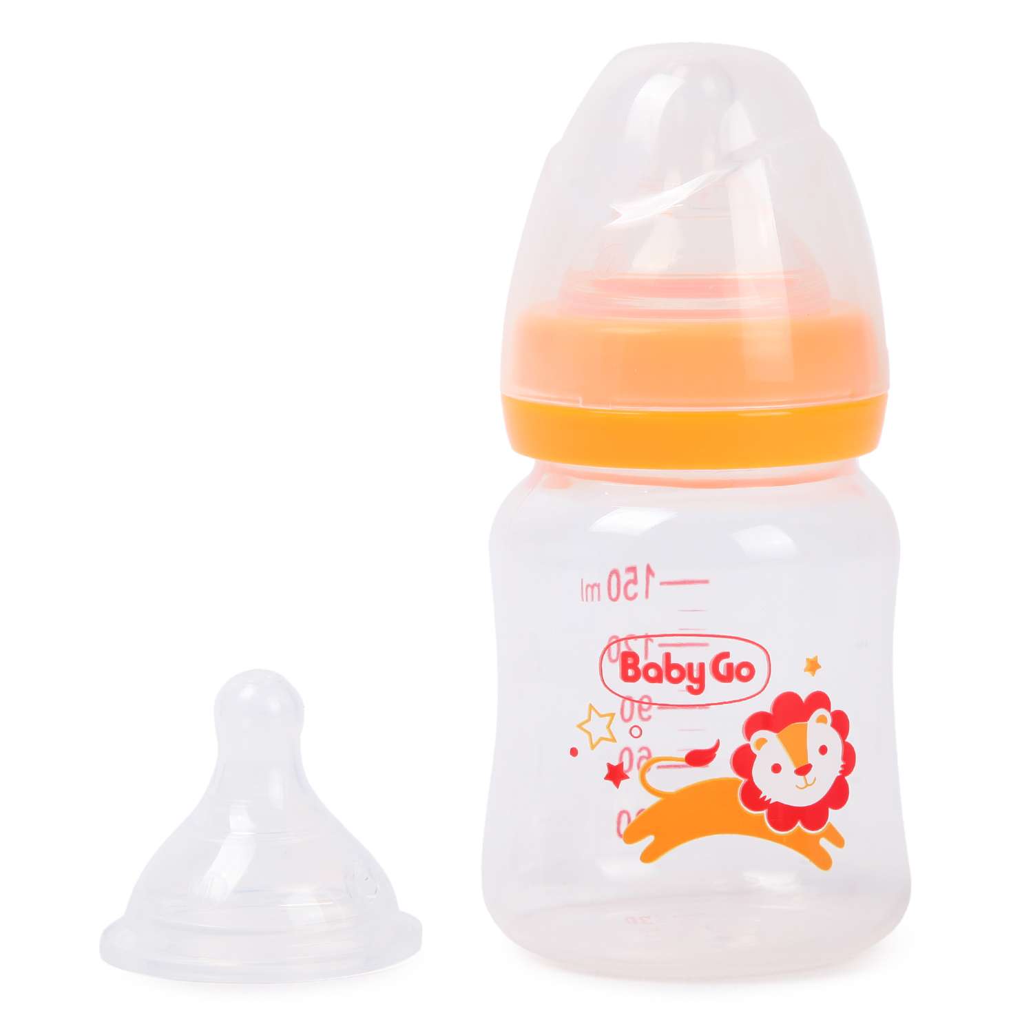 Бутылка BabyGo с широким горлом 150мл Orange B2-7000 - фото 1