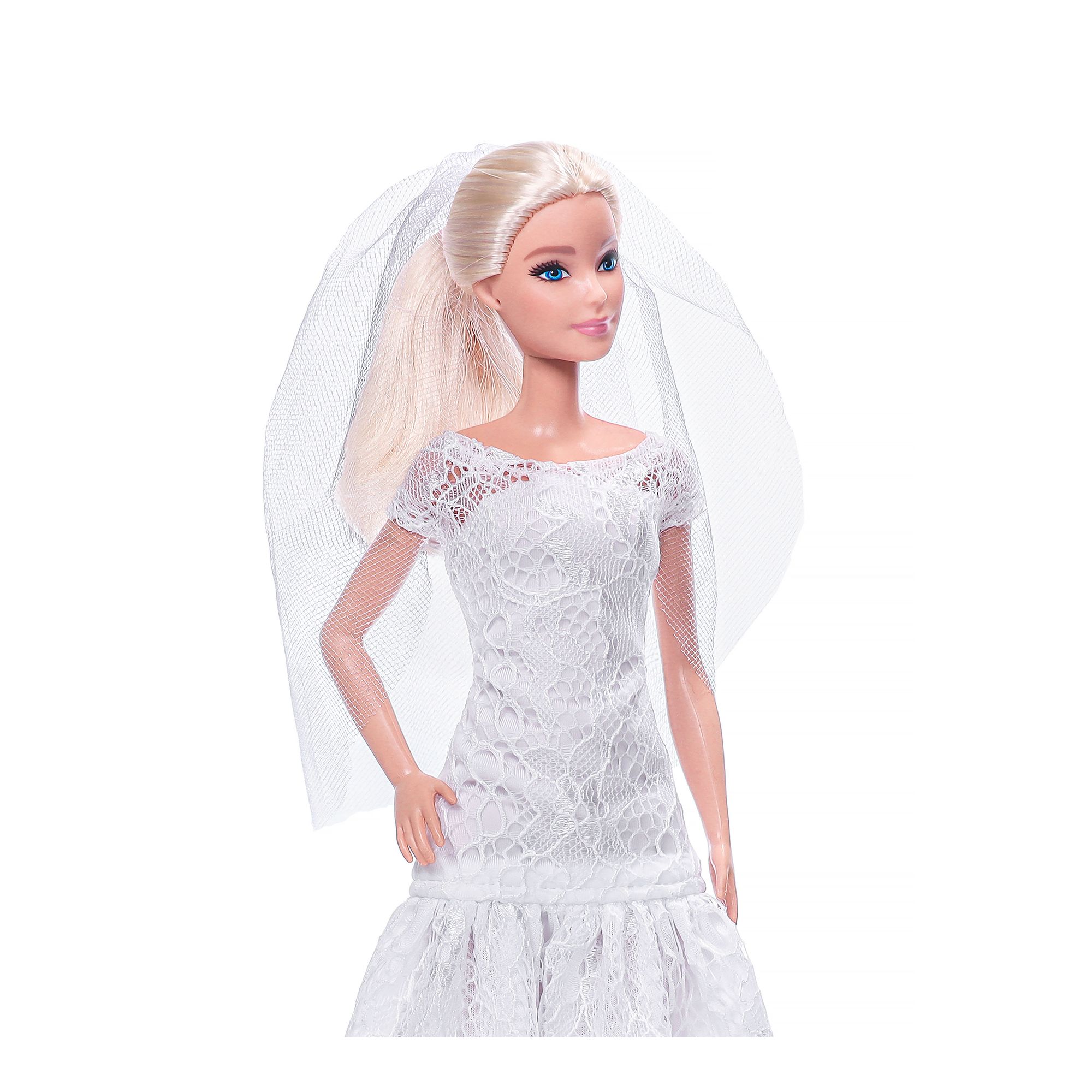 Одежда для кукол типа Барби VIANA Свадебное платье с фатой 11.118.5 белый 11.118.5 - фото 5