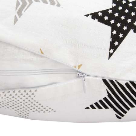Наволочка к подушке AmaroBaby для беременных Анатомическая 340х72 см Звезды пэчворк