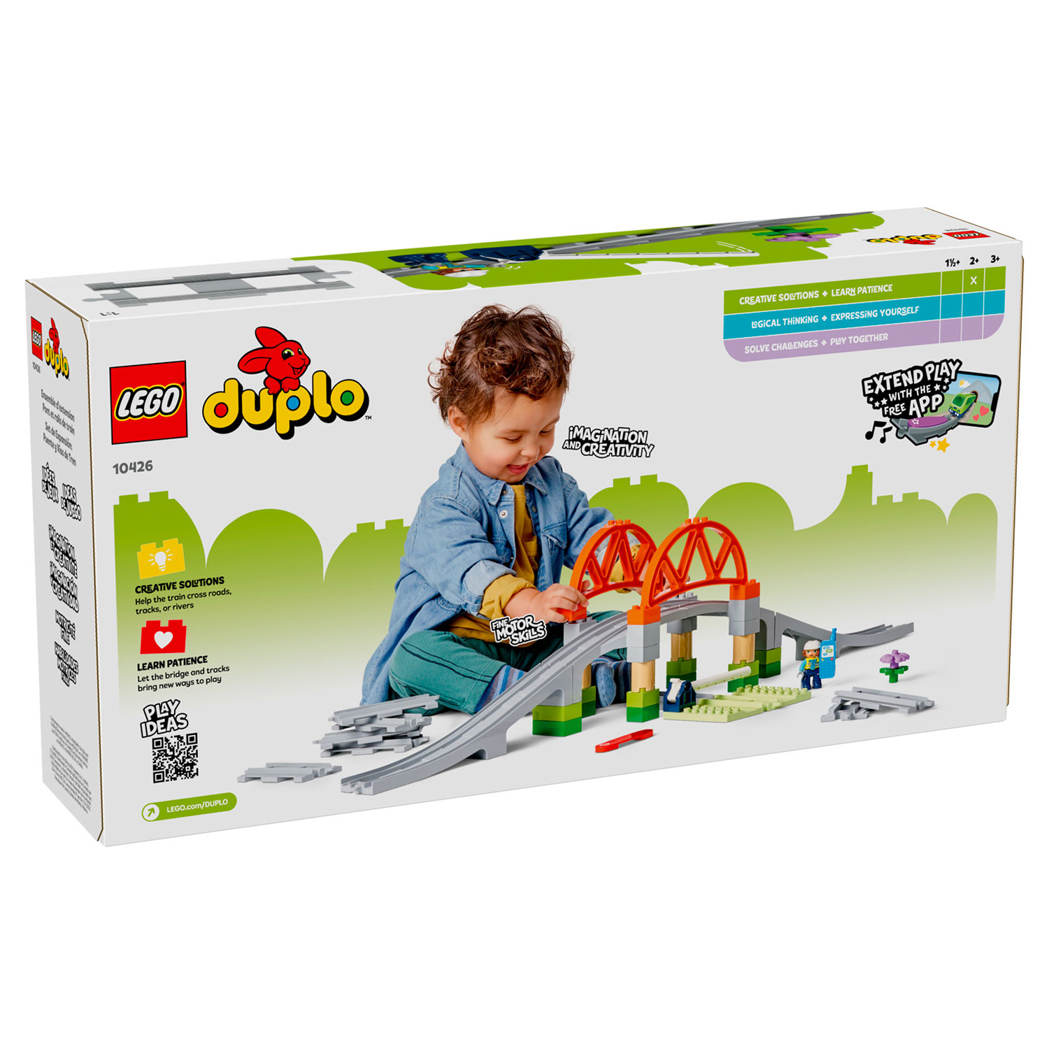 Конструктор детский LEGO Duplo Железнодорожный Мост и Рельсы - фото 9