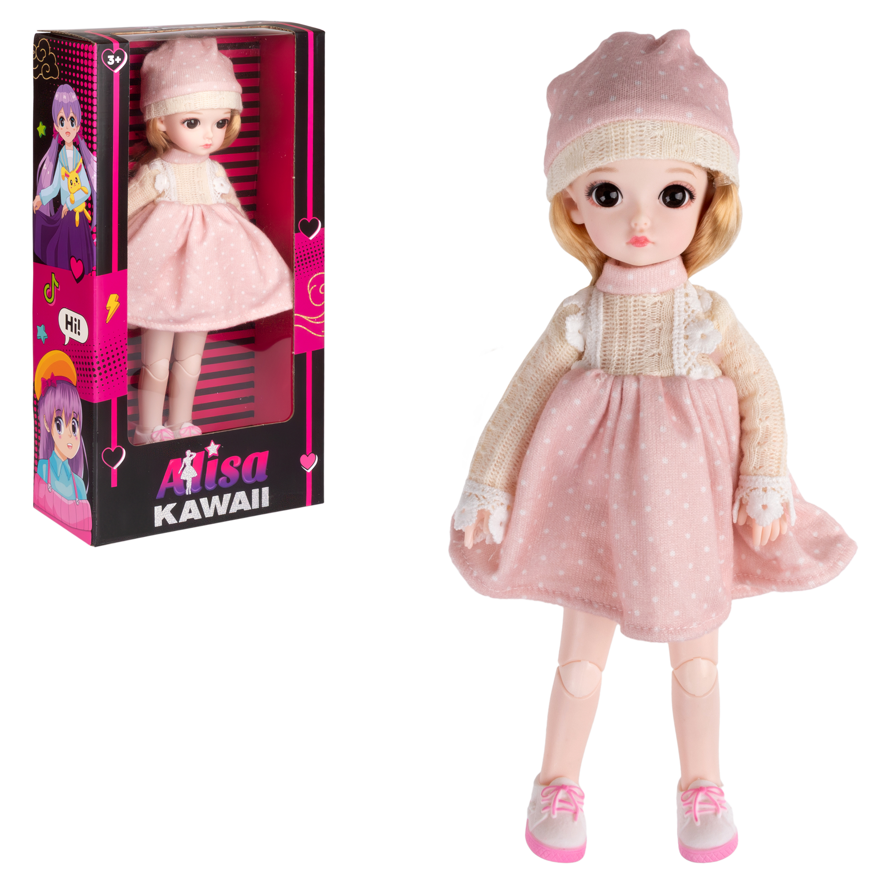 Кукла шарнирная 30 см 1TOY Alisa Kawaii блондинка для девочек Т24345 - фото 5