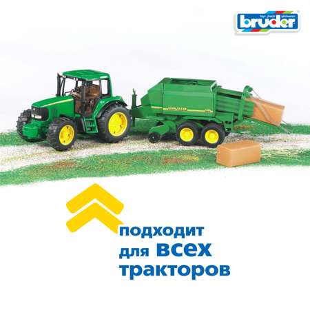 Прицеп Bruder John Deere для комбикормов 1:16