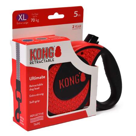 Рулетка KONG Ultimate красная лента 5м до 70кг