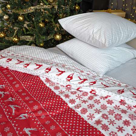 Комплект постельного белья Bravo Christmas 1.5 спальный наволочки 70х70
