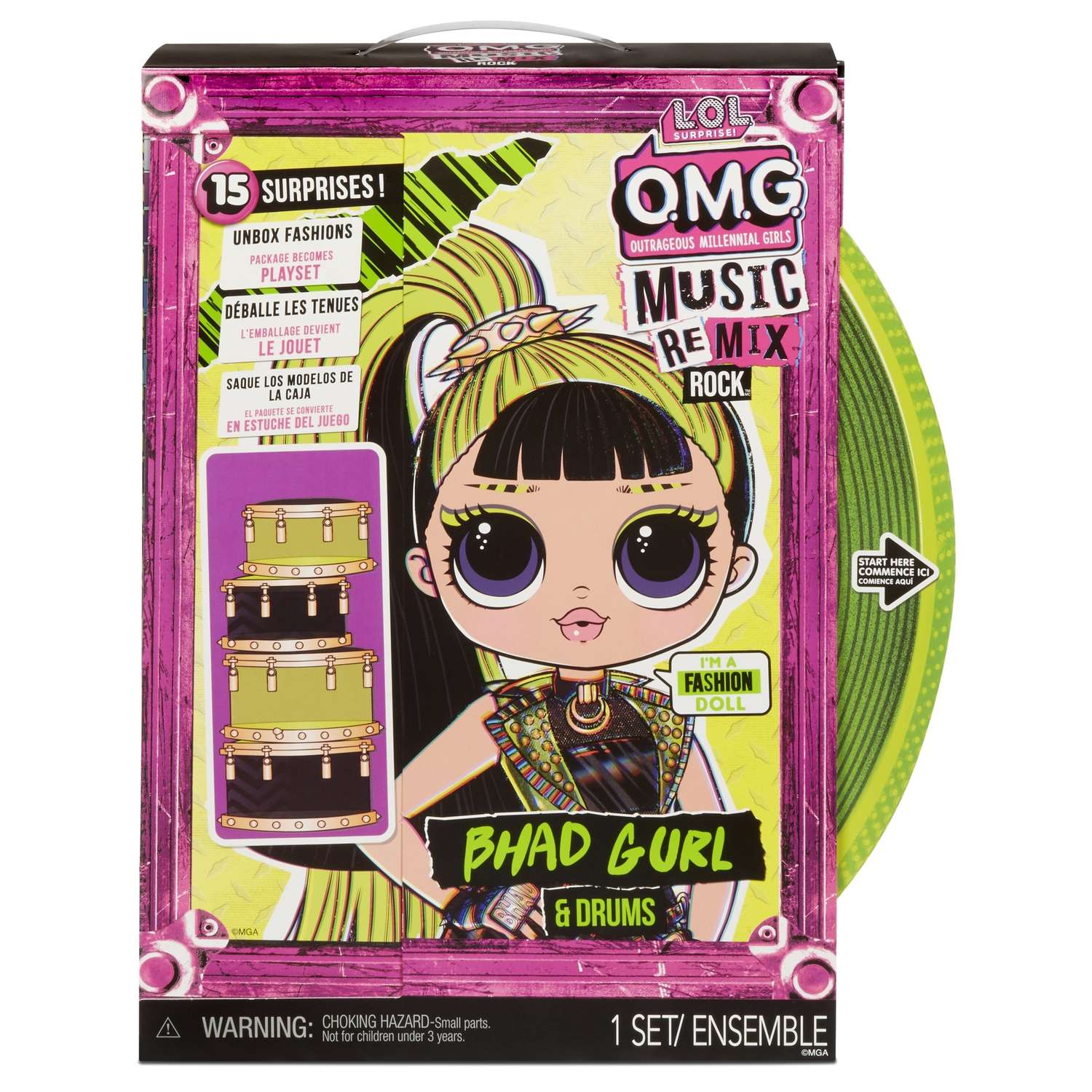 Кукла L.O.L. Surprise! OMG Remix Rock Bhad Gurl and Drums 577584EUC 577584EUC - фото 2