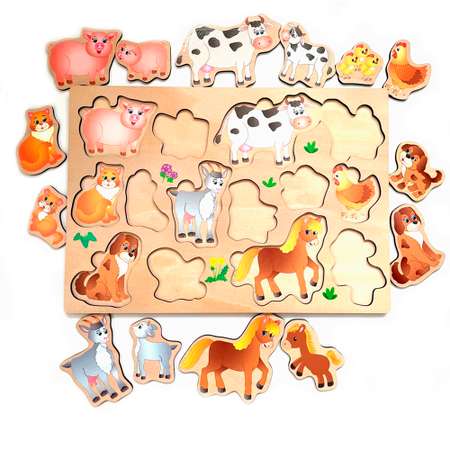 Игровой набор Parrot Carrot рамки вкладыши для малышей В мире животных 2шт