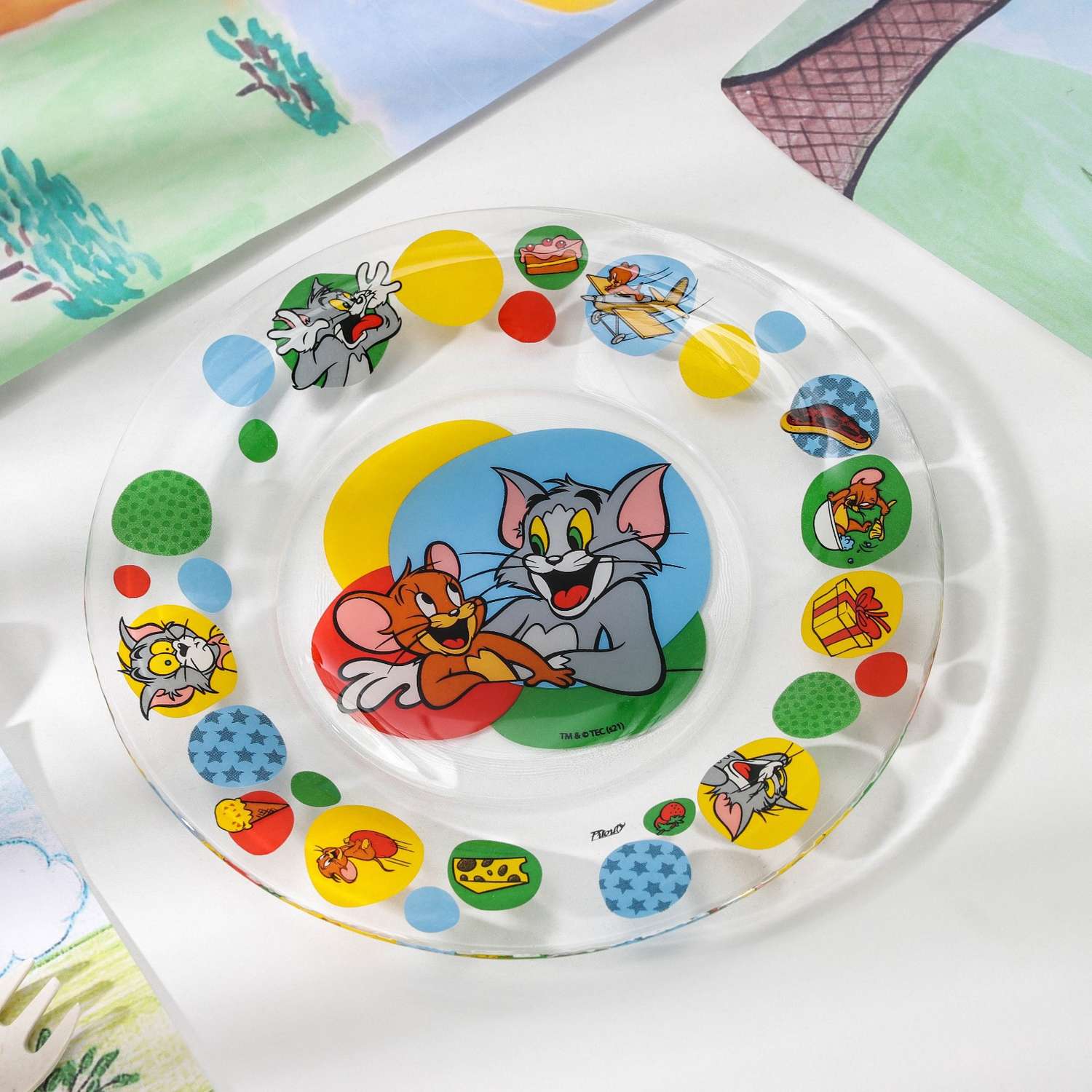 Набор посуды детский Sima-Land Том и Джерри миска кружка тарелка - фото 2