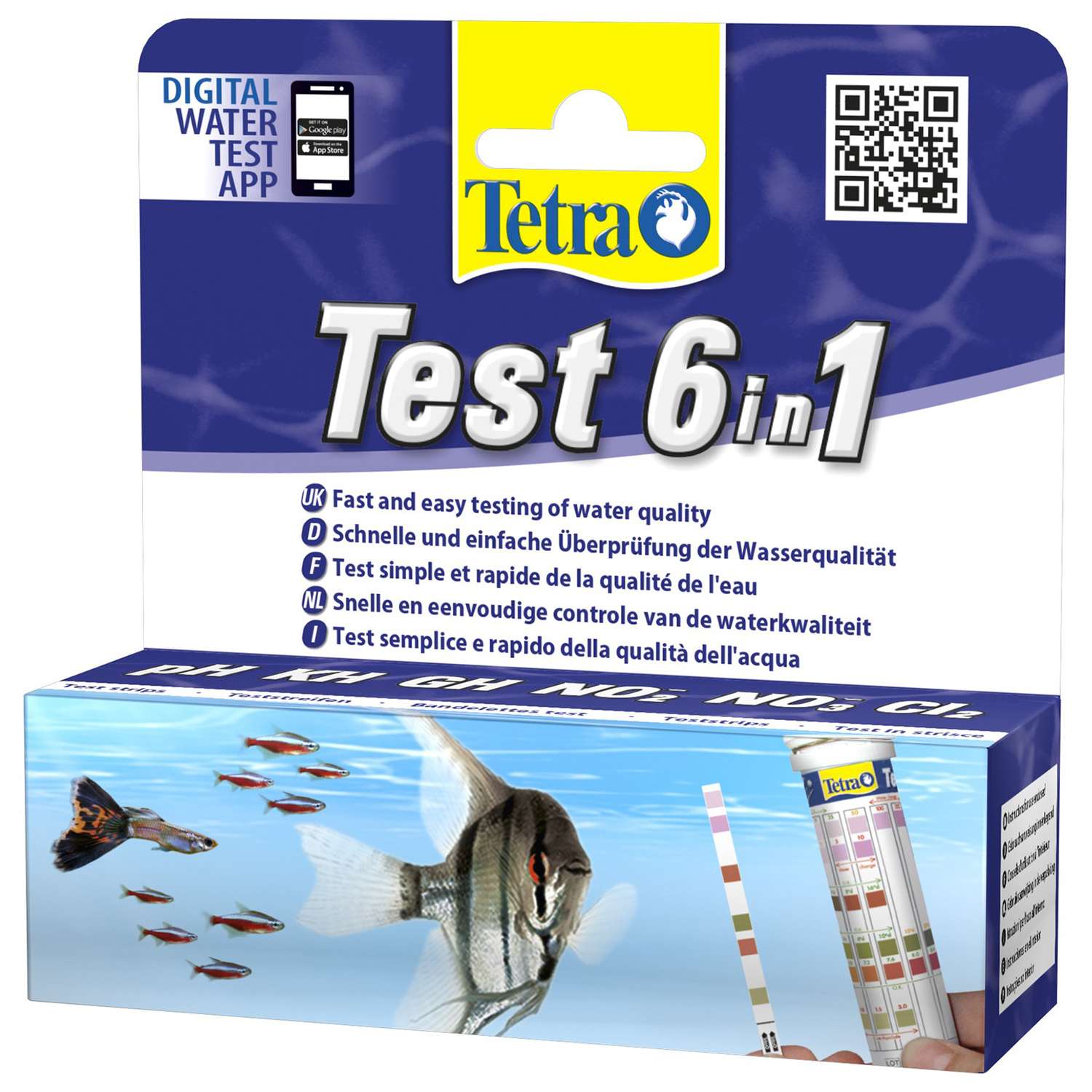 Тест-полоски для воды Tetra Test 6в1 25шт - фото 1