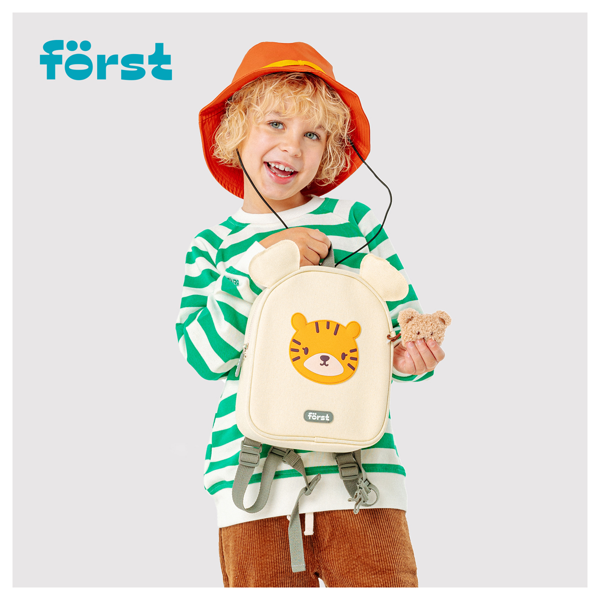 Рюкзак Forst F-Kids Little tiger 25*21*10см 1 отделение уплотненная спинка - фото 9