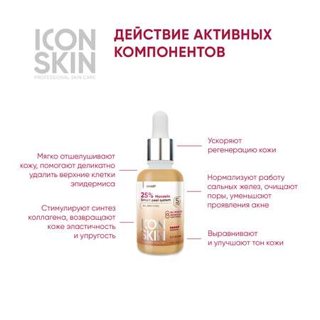 Пилинг ICON SKIN миндальный 25% 30 мл