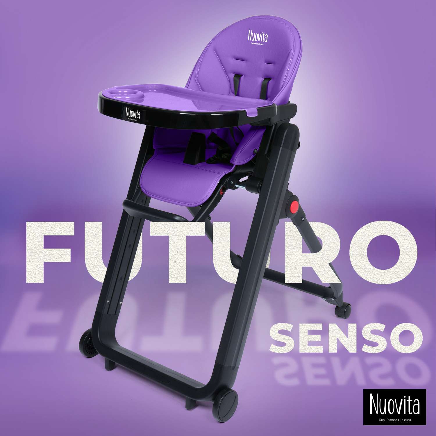 Стульчик для кормления Nuovita Futuro Senso Nero Фиолетовый - фото 2