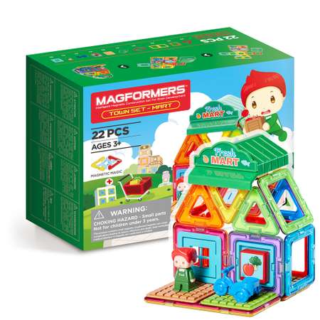 Магнитный конструктор MAGFORMERS Town Set - Mart 22 детали