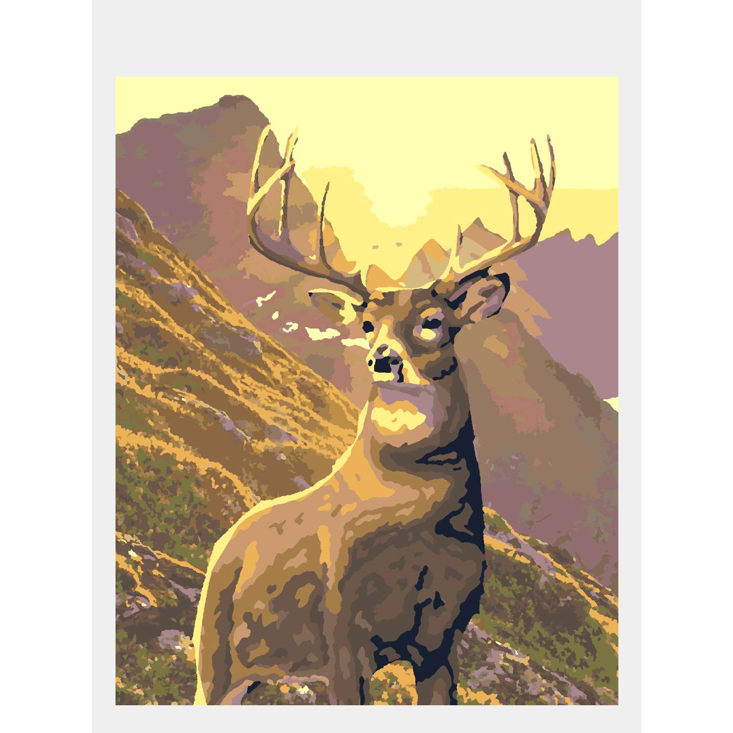 Картина по номерам 50х40 Selfica Рассвет в горах - фото 1