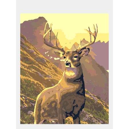 Картина по номерам 50х40 Selfica Рассвет в горах