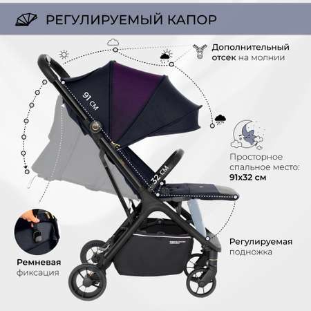 Коляска прогулочная Sweet Baby Aura Dark Blue