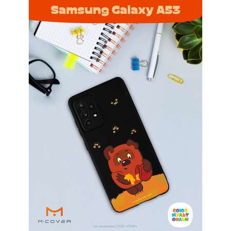 Силиконовый чехол Mcover для смартфона Samsung Galaxy A53 Союзмультфильм Медвежонок и мед