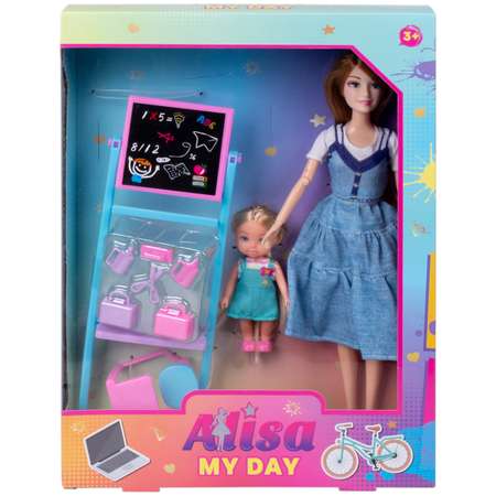 Игровой набор 1TOY Alisa Школа кукла с длинными волосами и маленькая школьница