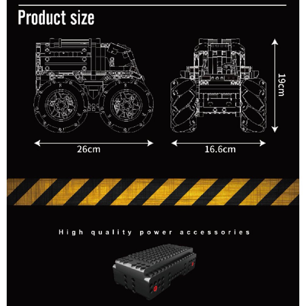 Конструктор Mould King 20017 Технические RC ATV внедорожные гонки - фото 8