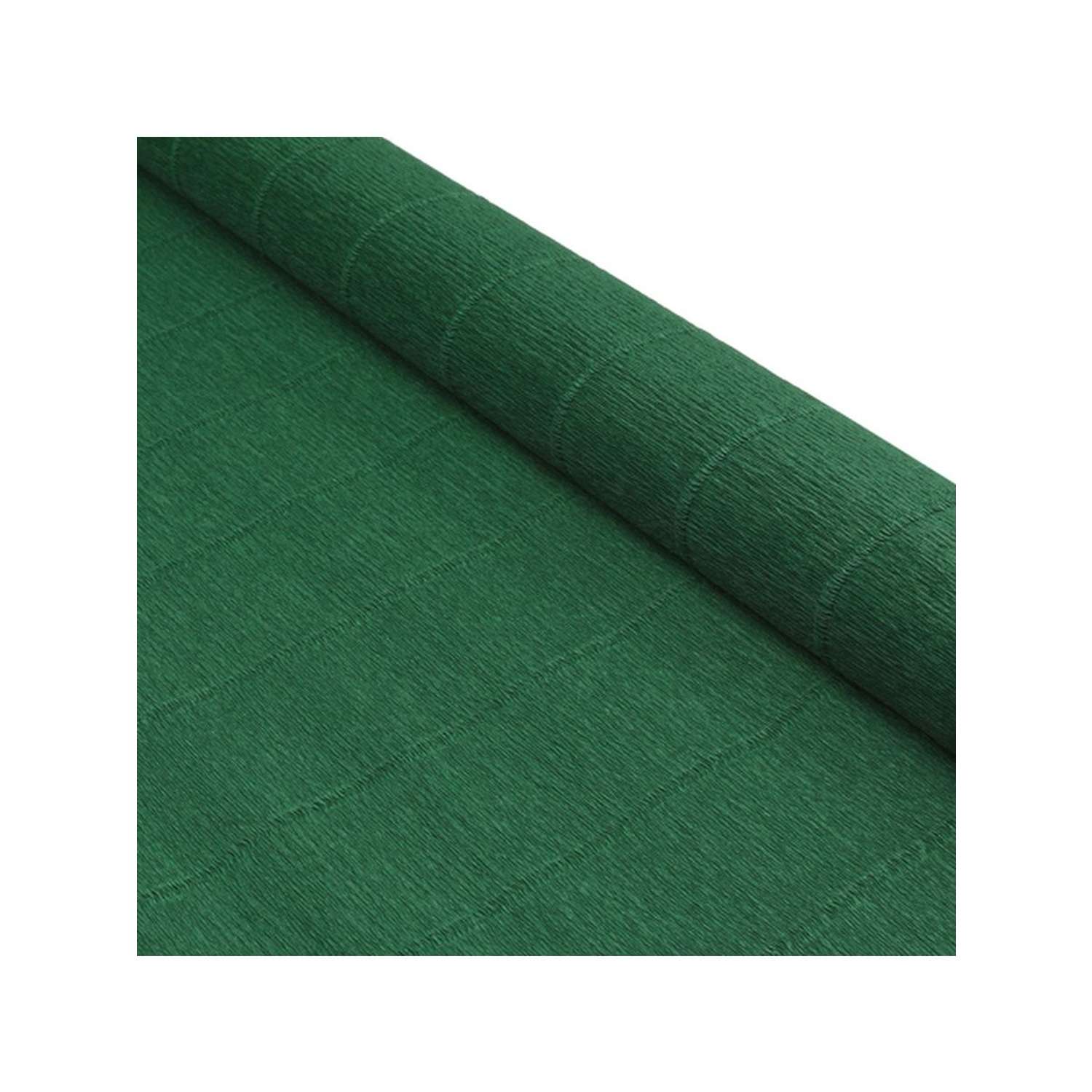 Бумага Айрис гофрированная креповая для творчества 50 см х 2.5 м 180 гр хвойно-зеленая - фото 2