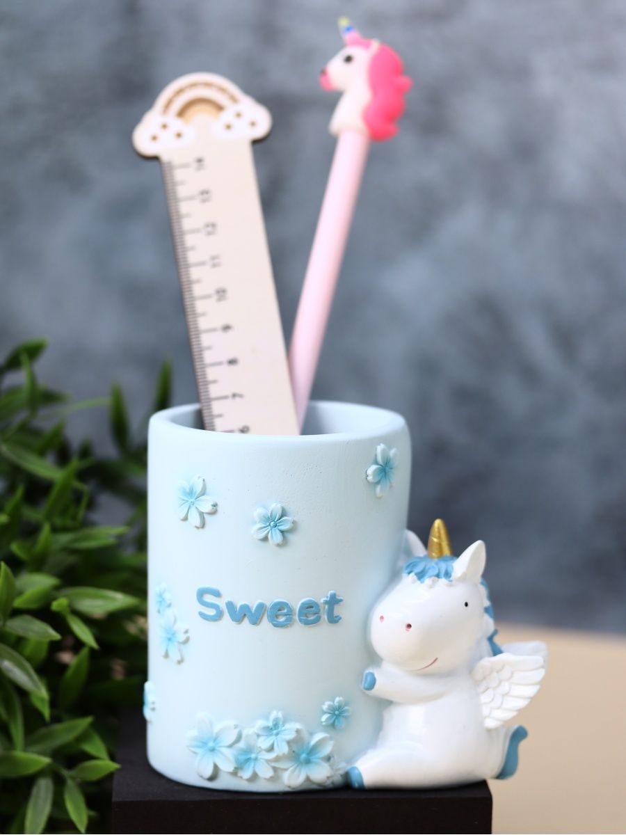 Подставка для канцелярии iLikeGift Sweet unicorn blue - фото 1