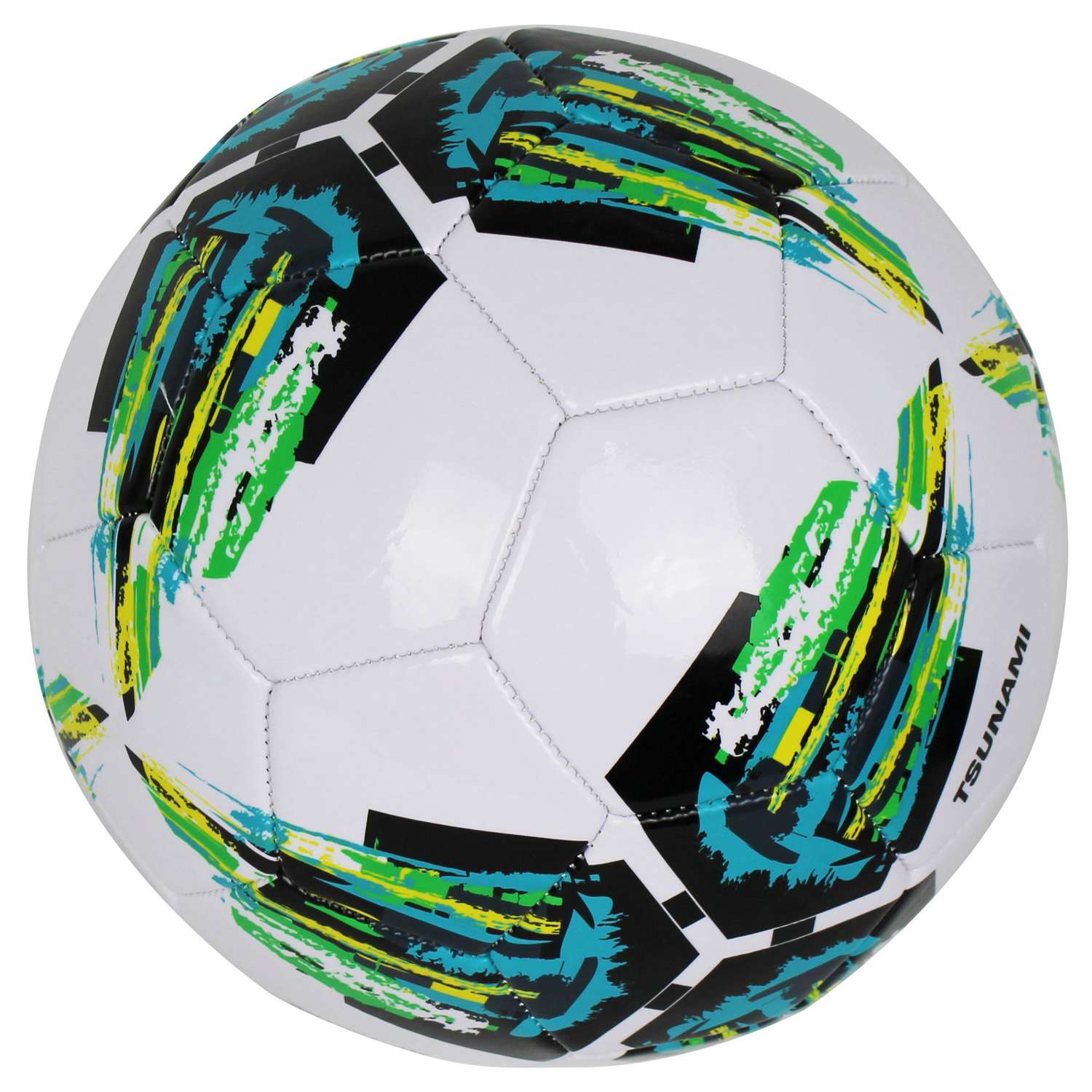 Мяч футбольный InGame TSUNAMI №5 IFB-131 зеленый - фото 3