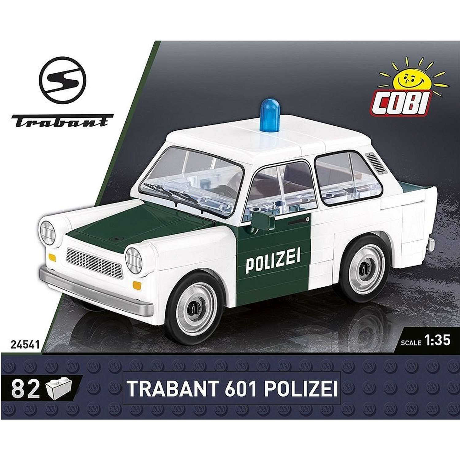 Конструктор COBI Автомобиль Trabant 601 Polizei 82 деталей - фото 5