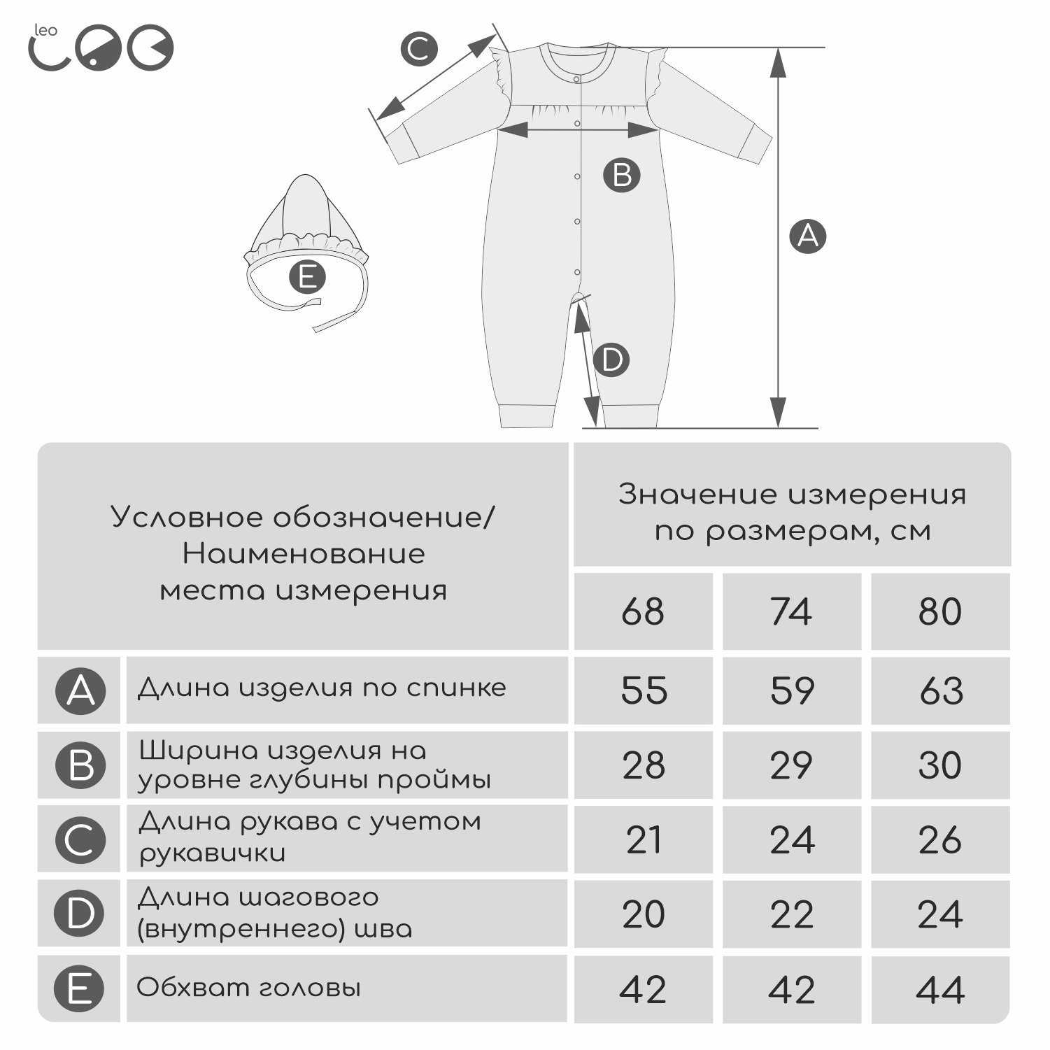 Комбинезон и чепчик LEO 2029А-9_розовый - фото 7