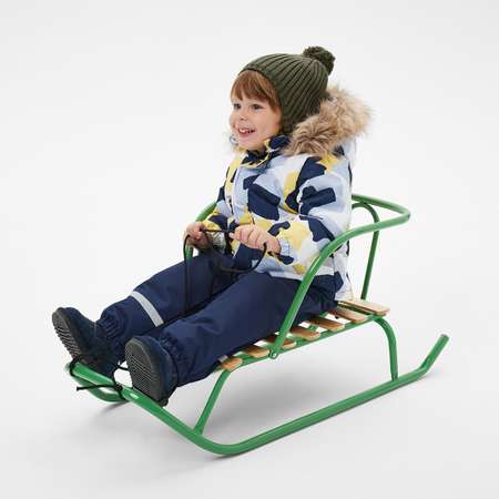 Санки детские Nika kids Ветерок 1 оливковый В1-ДМ/ОЛ