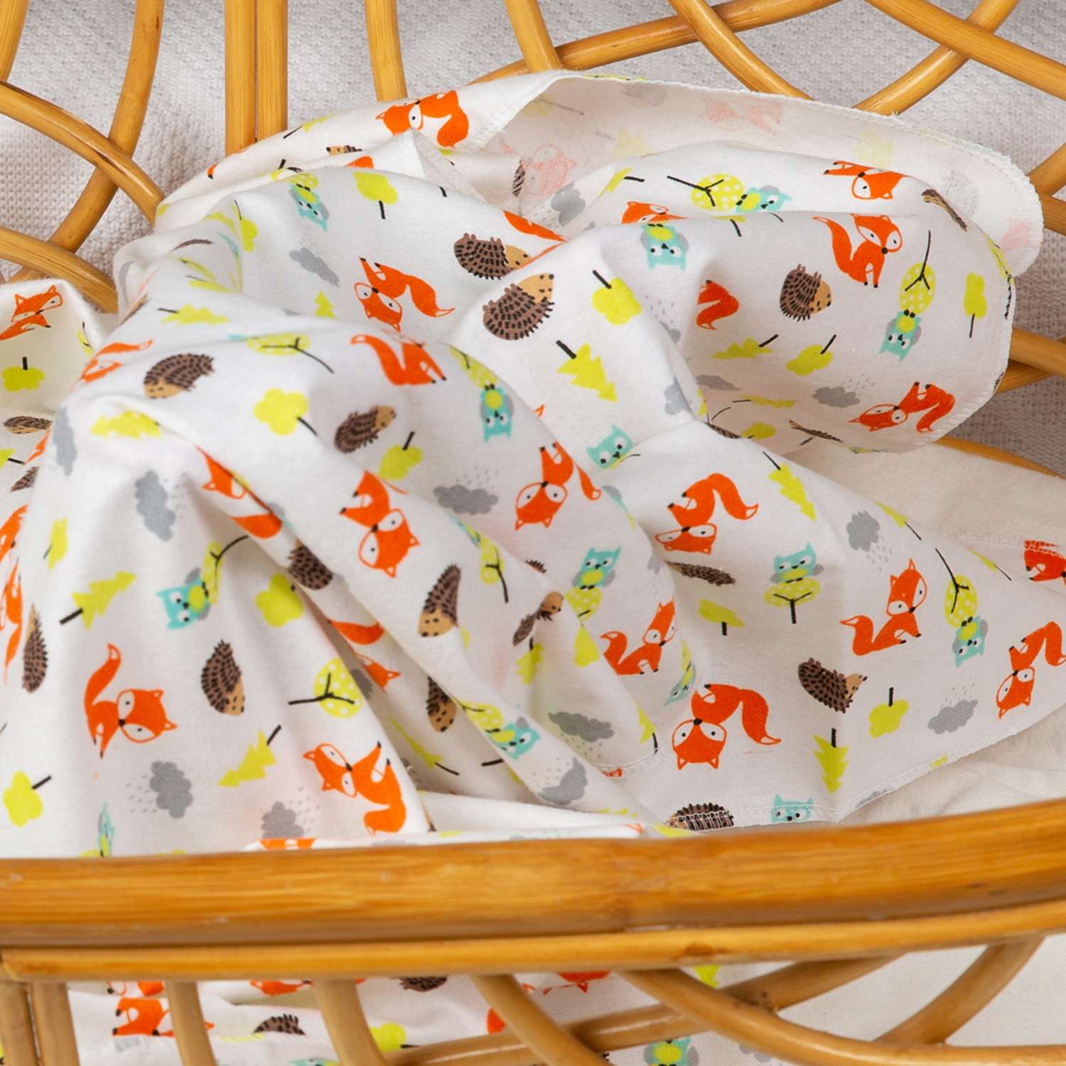 Пеленка фланелевая Чудо-чадо для новорожденных Тренды/Лес 85х120 см 1 шт - фото 6
