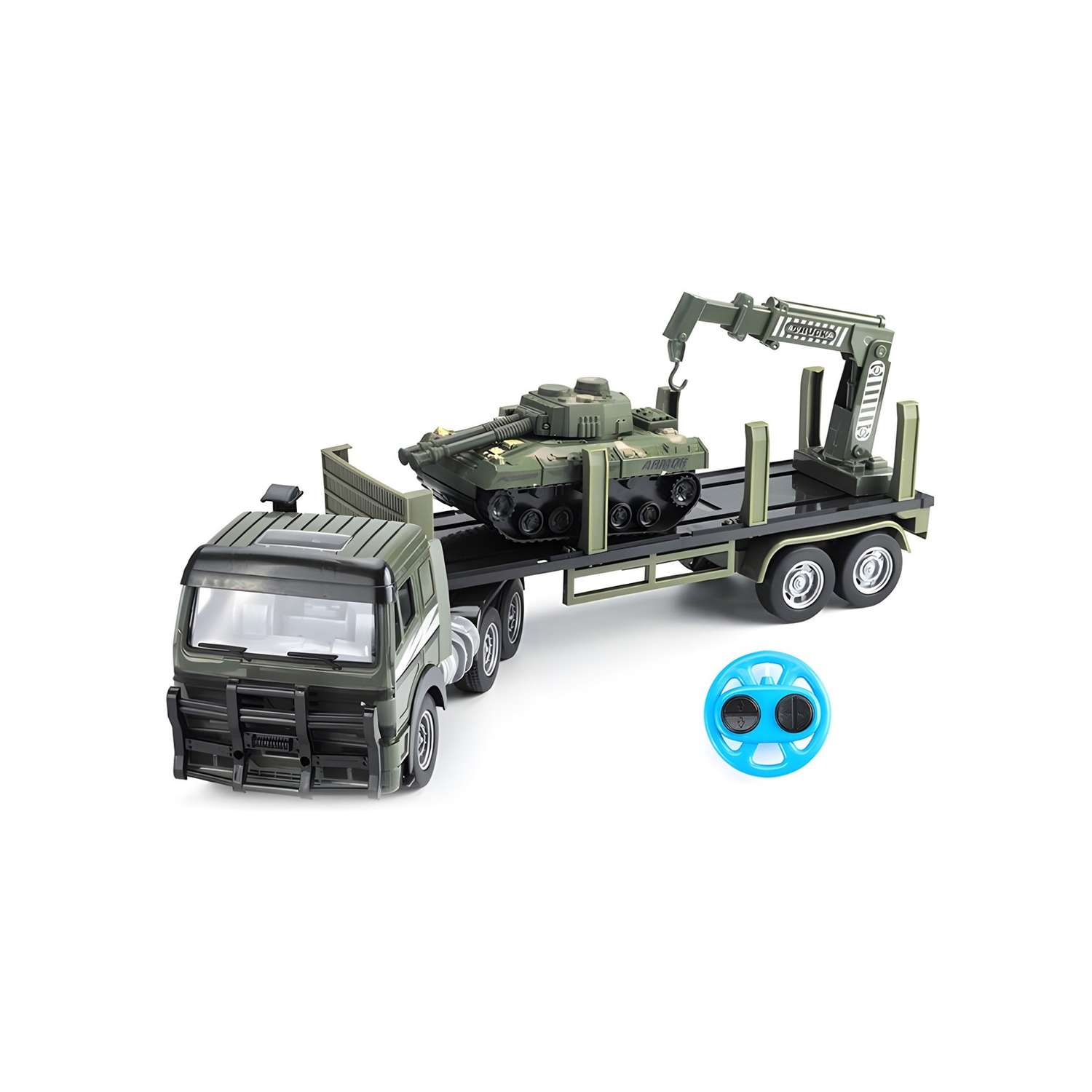 Радиоуправляемый грузовик CS Toys трейлер и танк City Truck 1:18 - фото 1