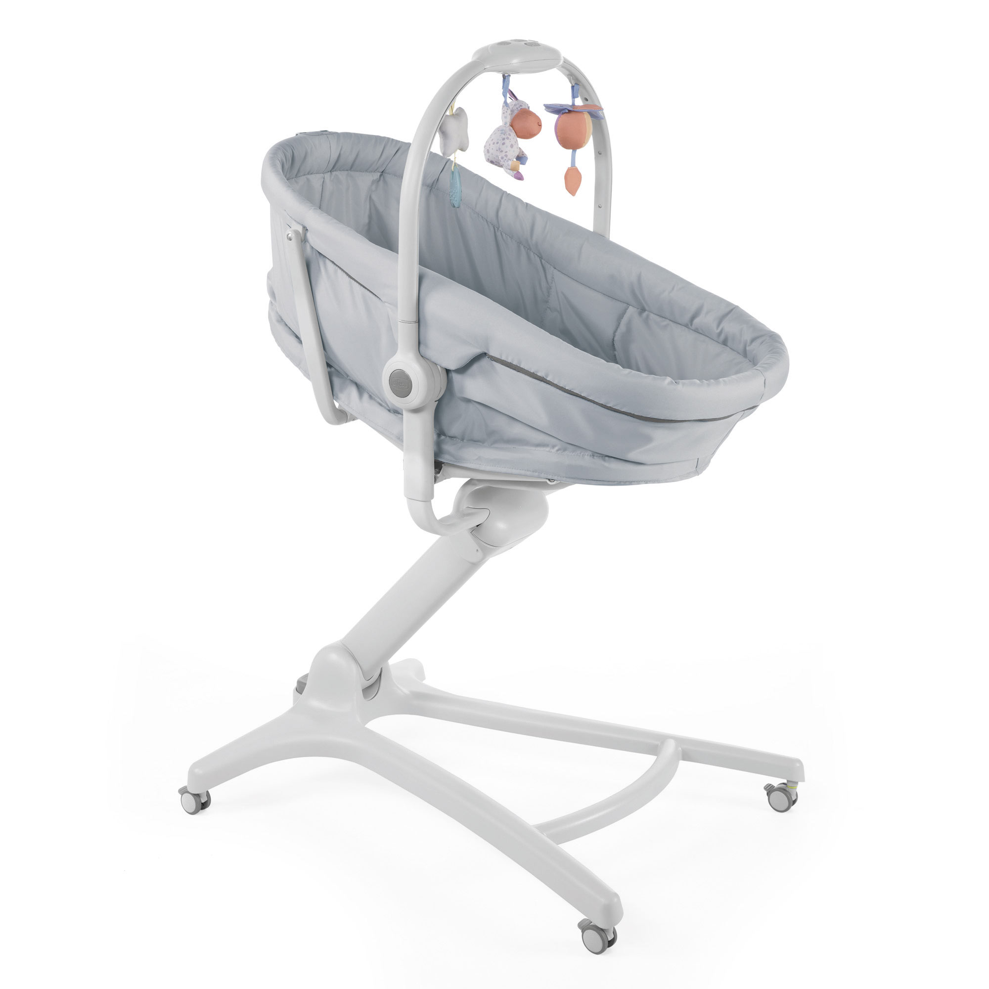 Детская кроватка Chicco Baby Hug 4in1 Grey Re_Lux овальная, (серый) - фото 2