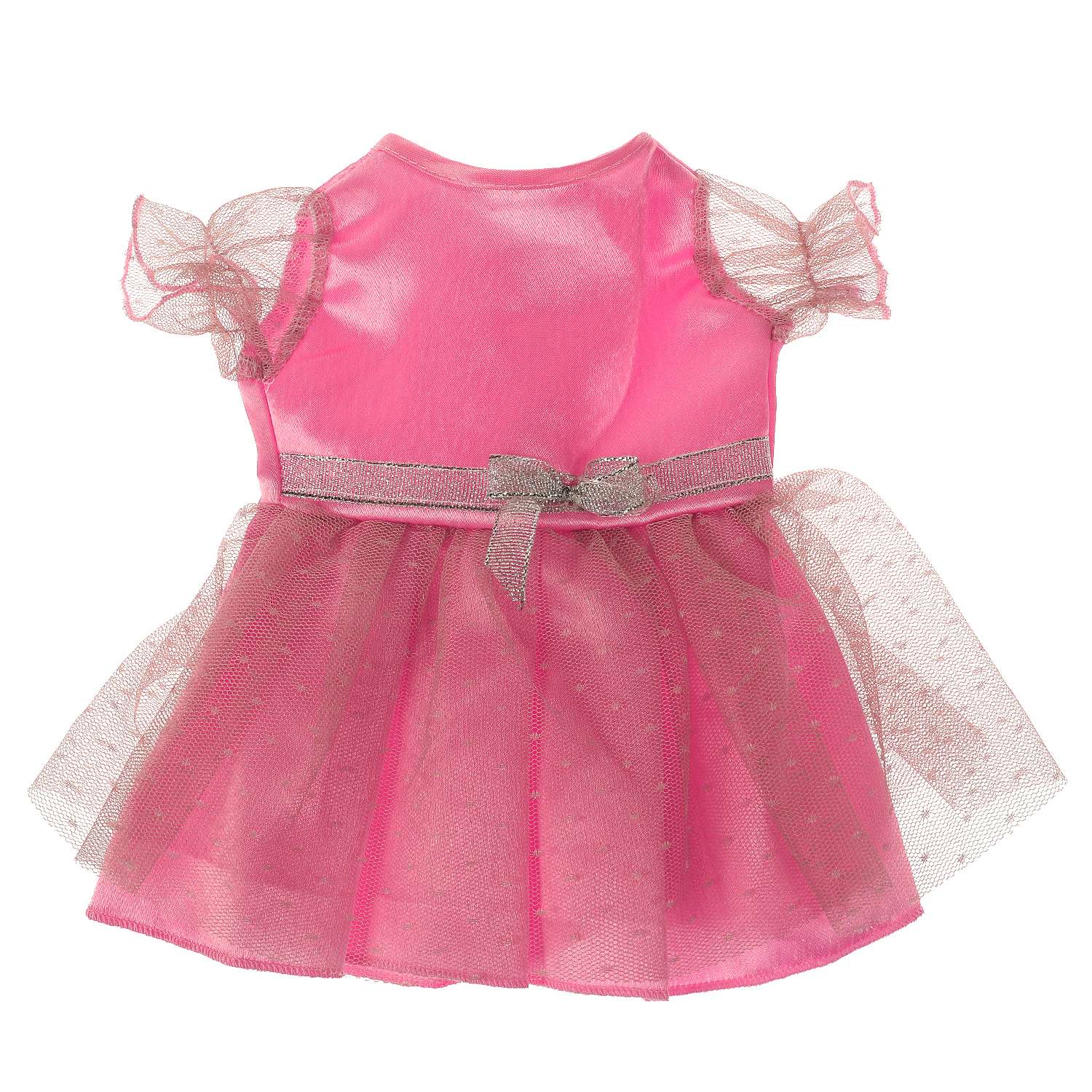 Одежда для кукол Карапуз Платье розово-белое 40-42 см 334994 - фото 1