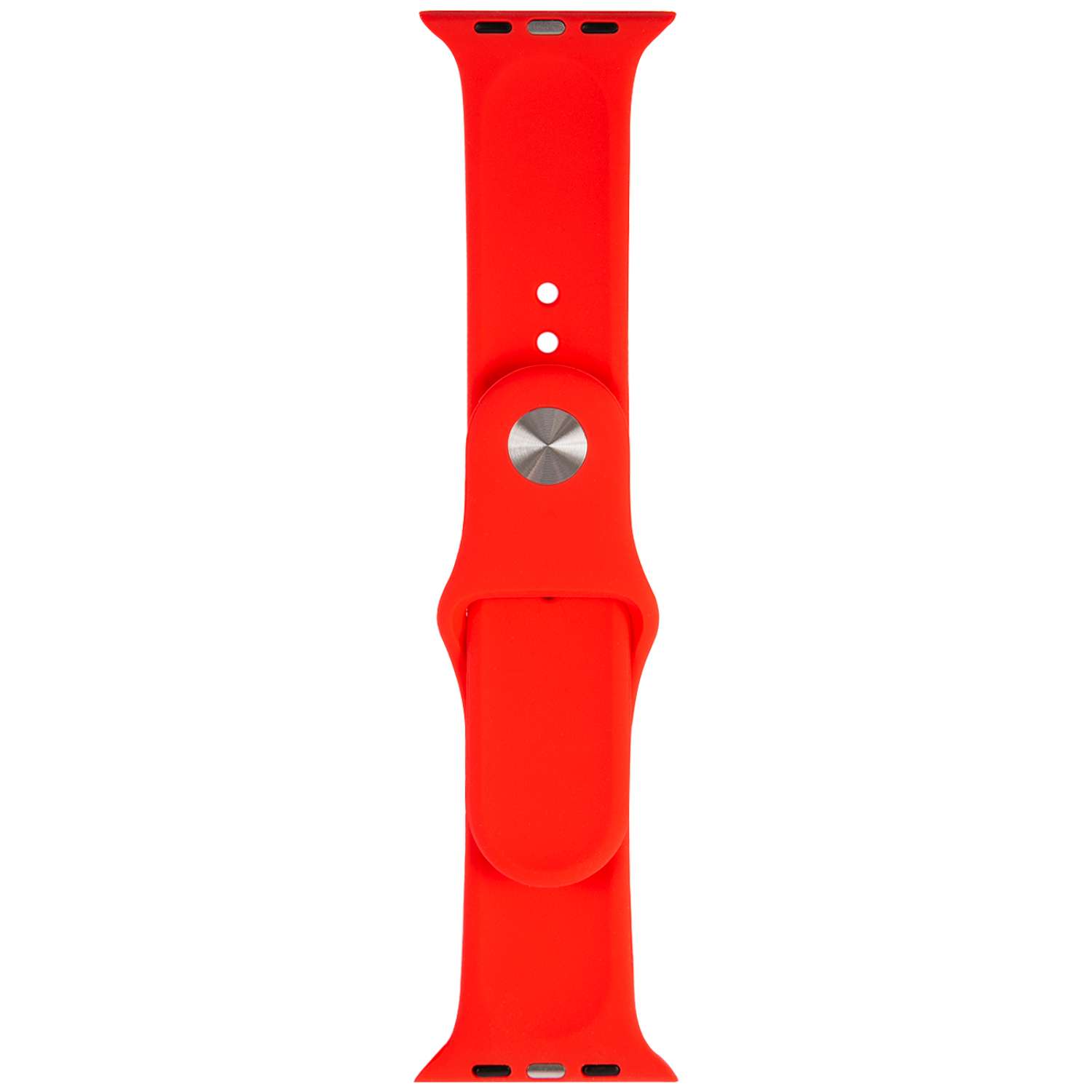 Ремешок mObility силиконовый для Apple watch 42-44 mm S3-S4-S5-SE-S6 красный - фото 1