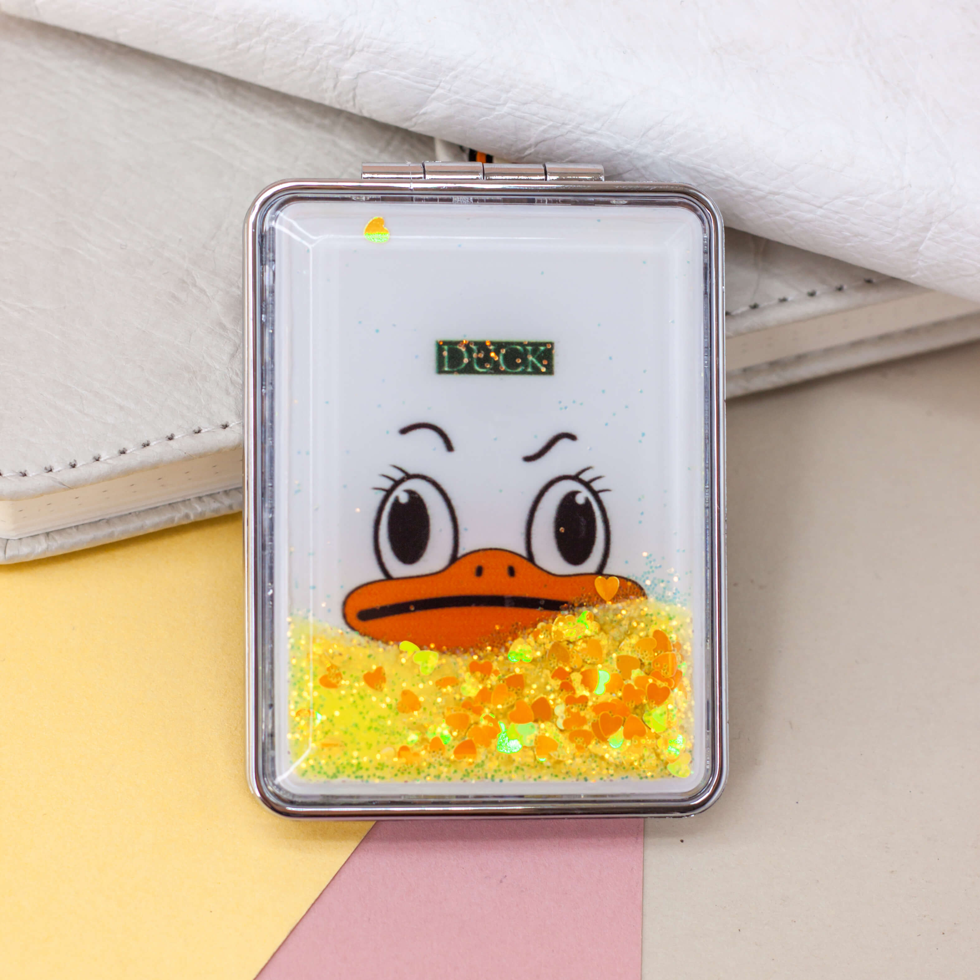 Зеркало карманное iLikeGift Animal duck white с увеличением - фото 1