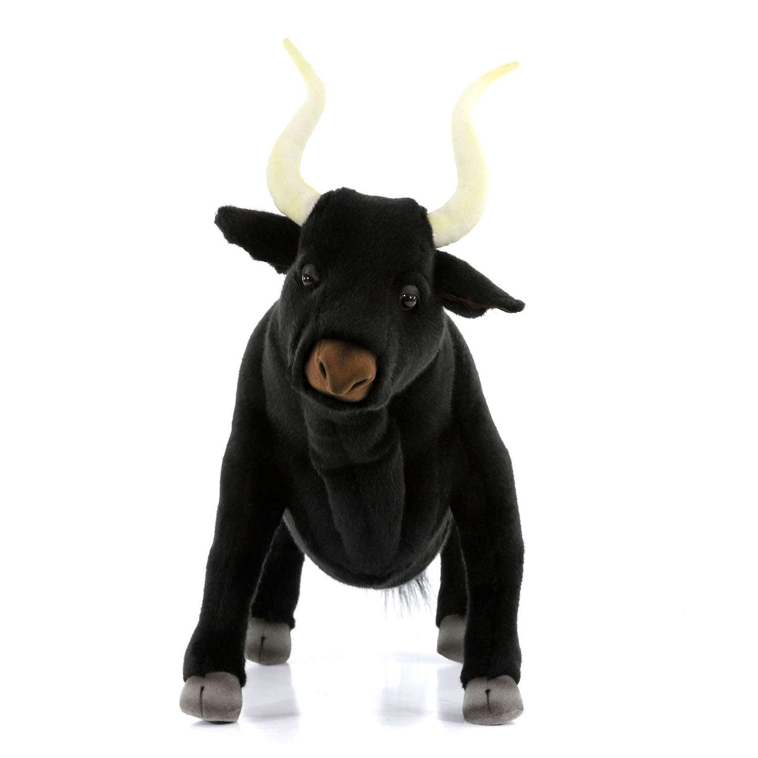 Реалистичная мягкая игрушка Hansa Черный бык 50 см - фото 2
