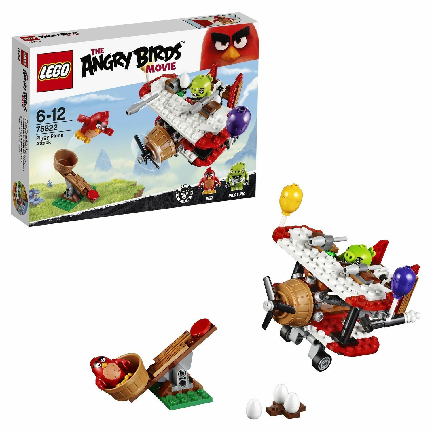 Конструктор LEGO Angry Birds Самолетная атака свинок (75822) купить по цене  2499 ₽ в интернет-магазине Детский мир